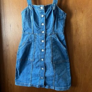 Denim tank mini-dress